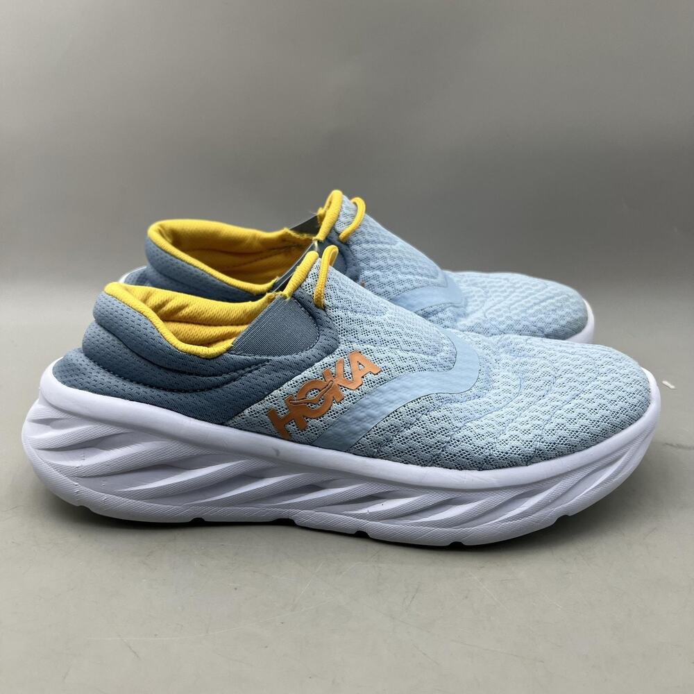 Hoka Ora Recovery 2 Shoes Women Size 8 Blue White Mesh Comfort Slip On Sneakers